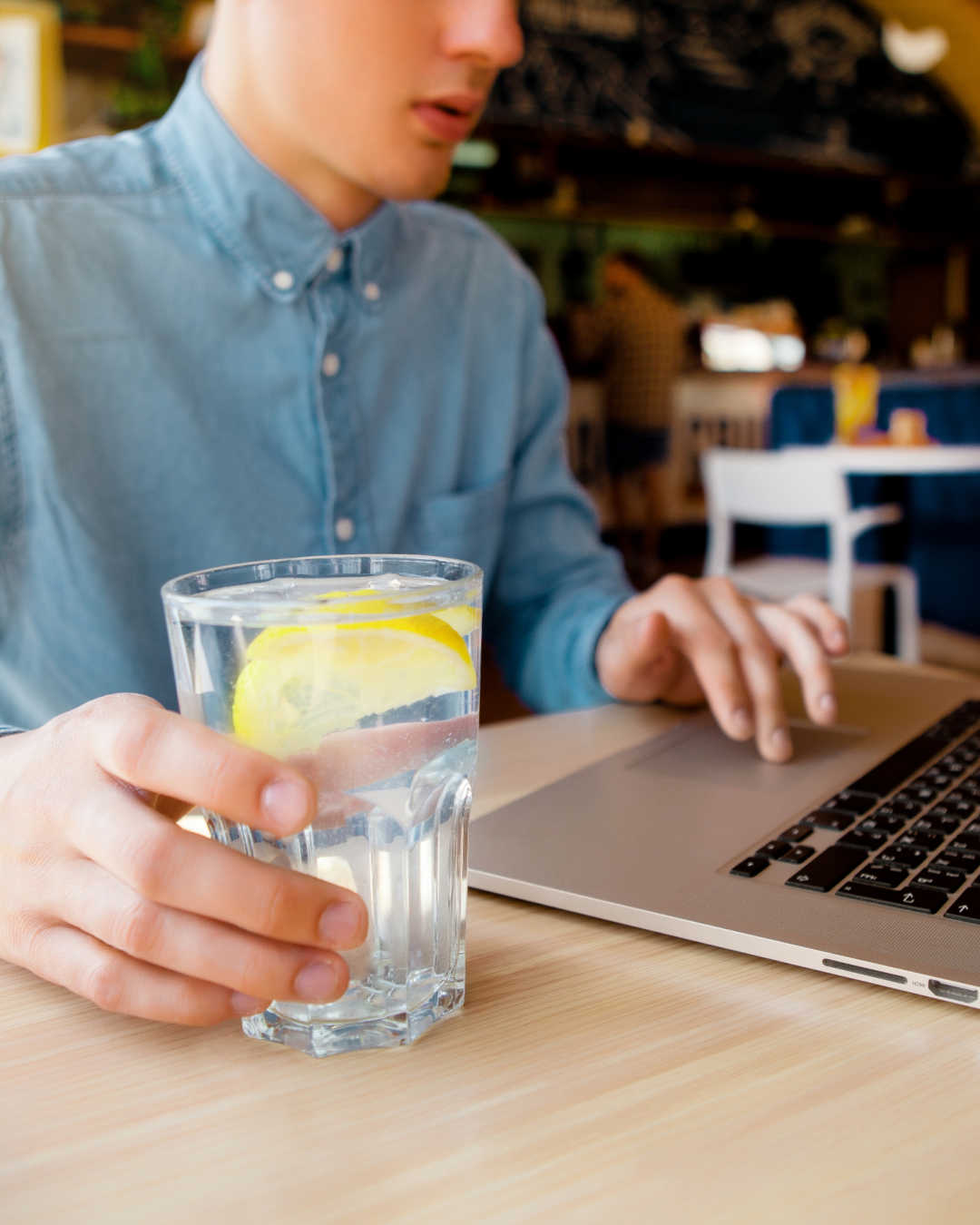 Man drinking water