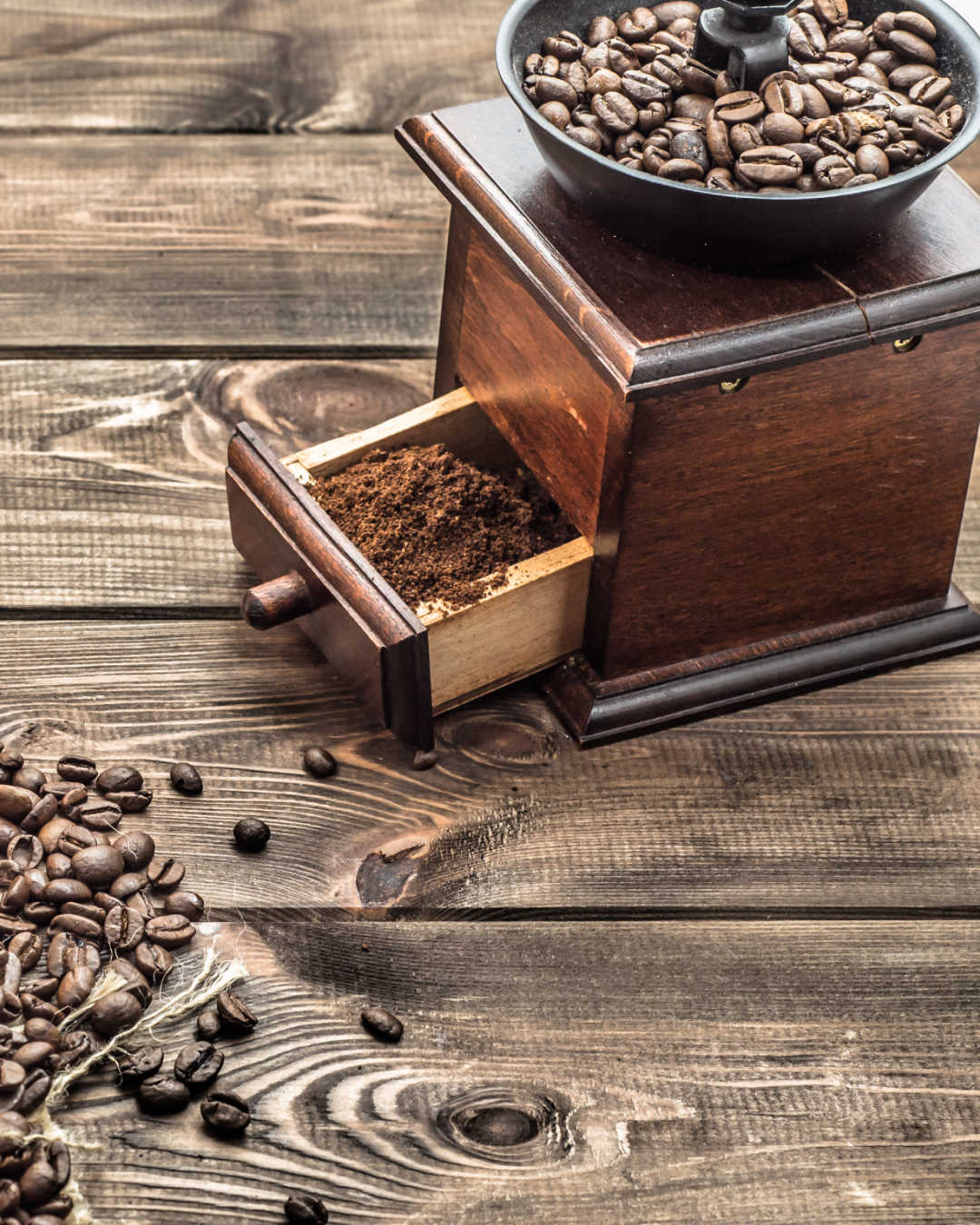 grinding coffee