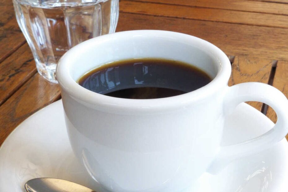 coffee next to water