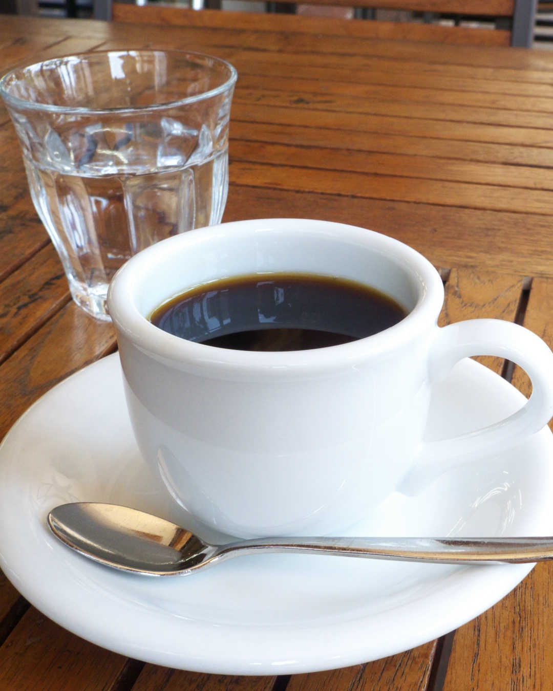 coffee next to water