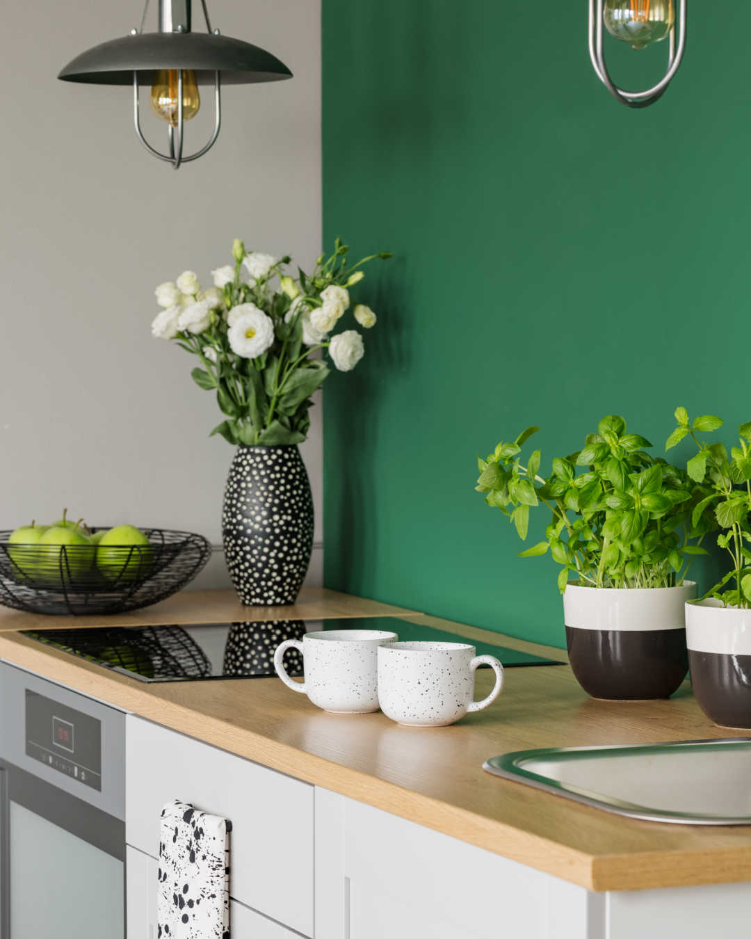 coffee cups in kitchen