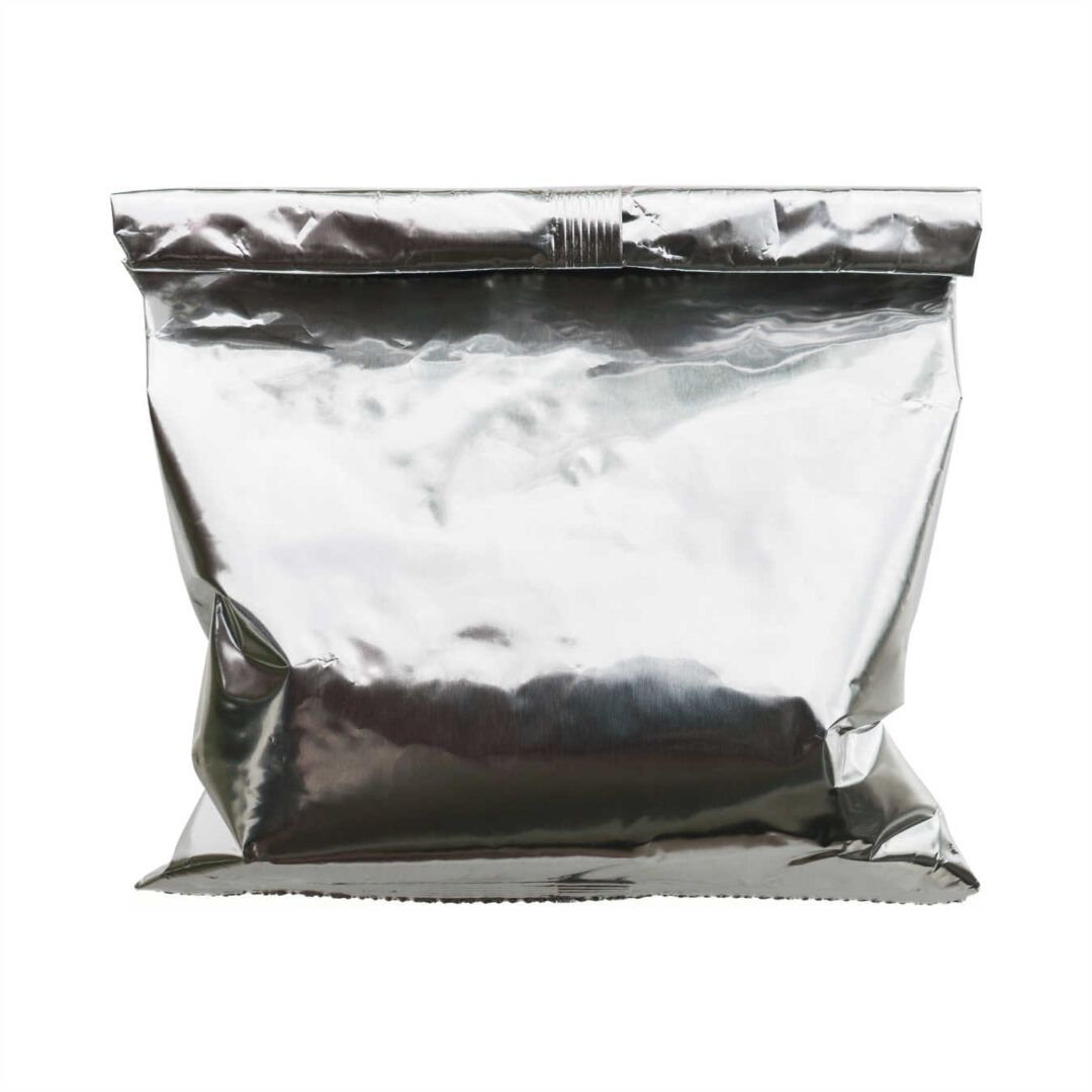 partly filled coffee storage bag